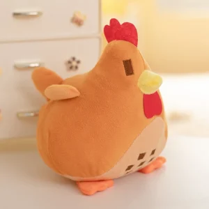Stardew Valley Chicken Plushie (Soft Farm Animal Stuffed Toy) - Brown